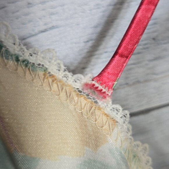 Vintage Deena Floral Lace Trim Slip Dress Sz M - Picture 7 of 11